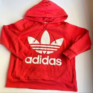 adidas trefoil hoodie core pink